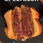 El corazón de una hamburguesa